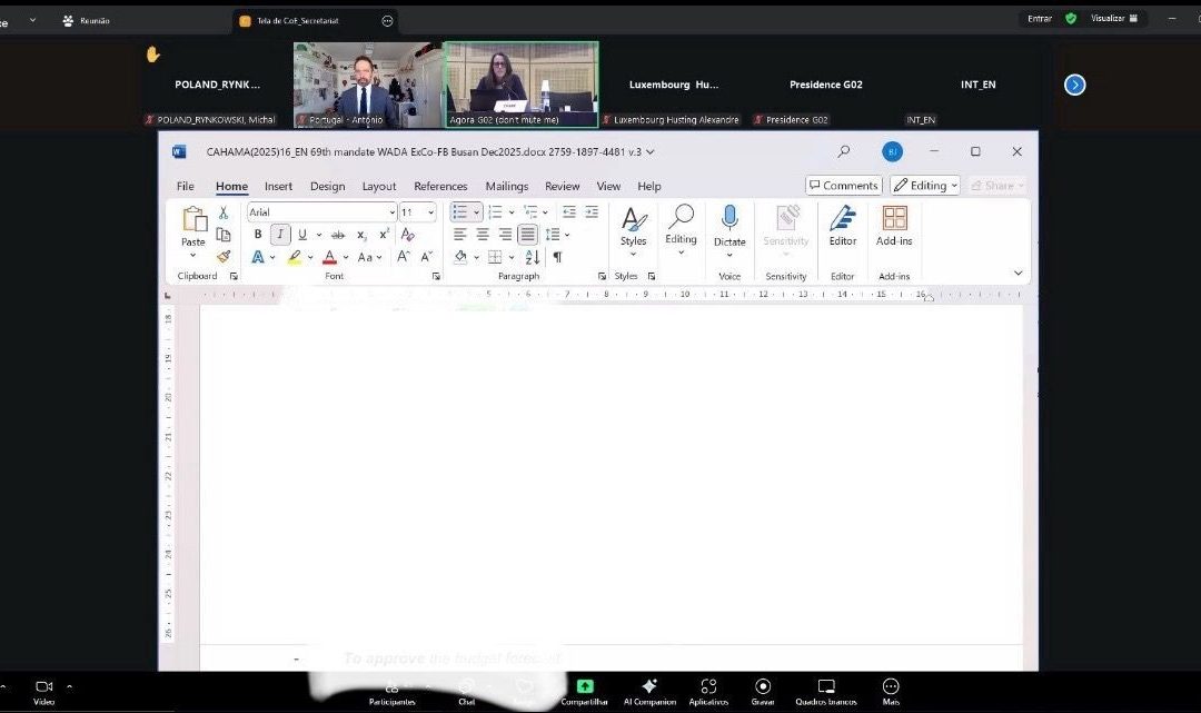 Autoridade Antidopagem de Portugal participou na 69.ª reunião do CAHAMA, realizada em Estrasburgo.