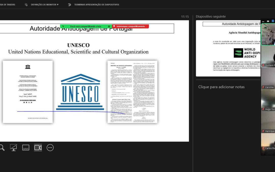 Formação subordinada ao tema “Dopagem – O que o Treinador Precisa de Saber”, dirigida a um curso de Treinadores