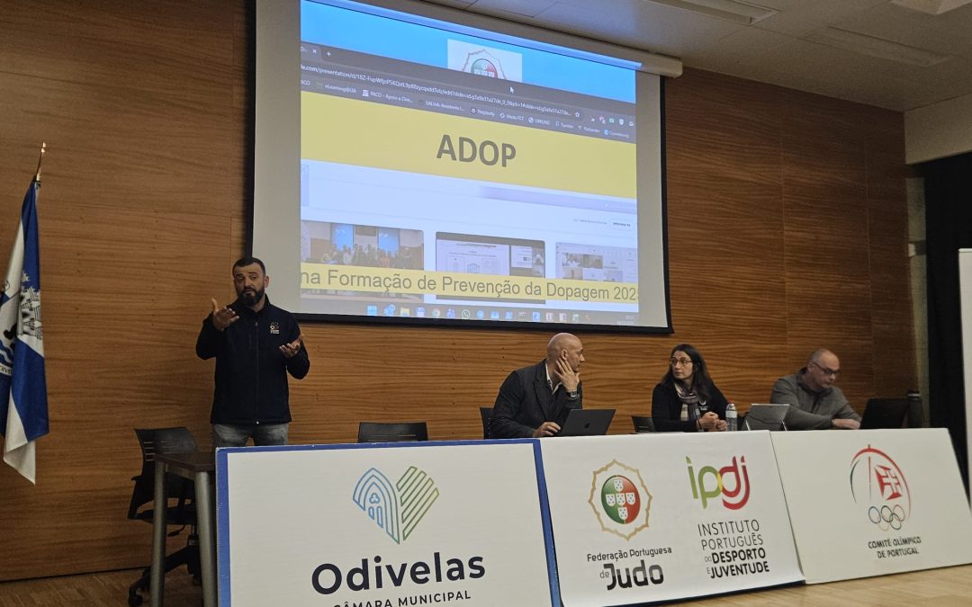 Autoridade Antidopagem de Portugal (ADoP) na Reunião Técnica de treinadores que antecedeu o sorteio para o Campeonato AS Nacional de Seniores de Judo
