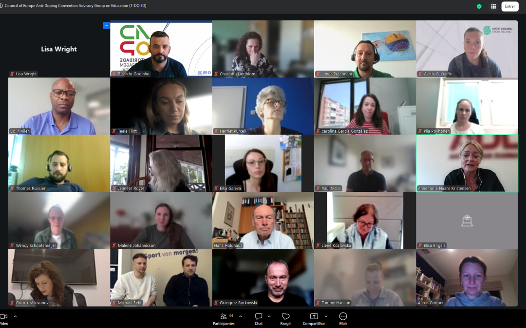 Autoridade Antidopagem de Portugal participa na reunião on-line do T-DO Advisory Group on Education do Conselho da Europa