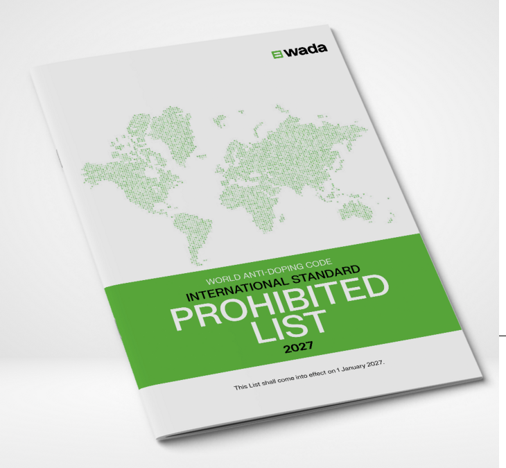 WADA publica a Lista de Substâncias e Métodos Proibidos para 2027